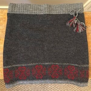 Laundromat Lined Wool Skirt - Women’s Medium - Never Worn - Grey Red